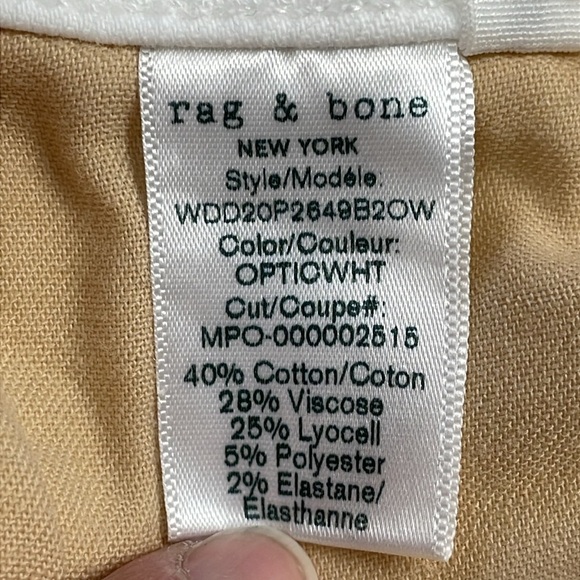 NWT Rag & Bone Nina High Rise Ankle Flare Jeans White Raw Hem Sz 31 - Picture 10 of 15